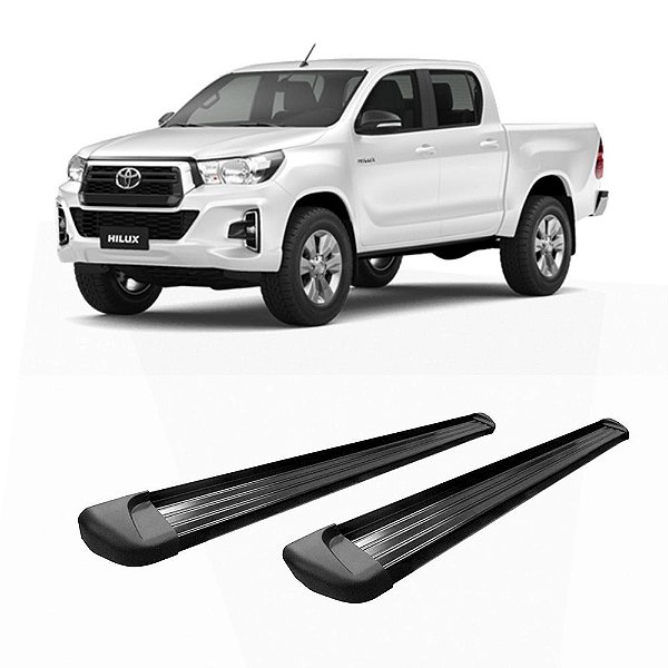 Estribo Hilux 2010 2011 2012 2013 2014 CD Alumínio Preto