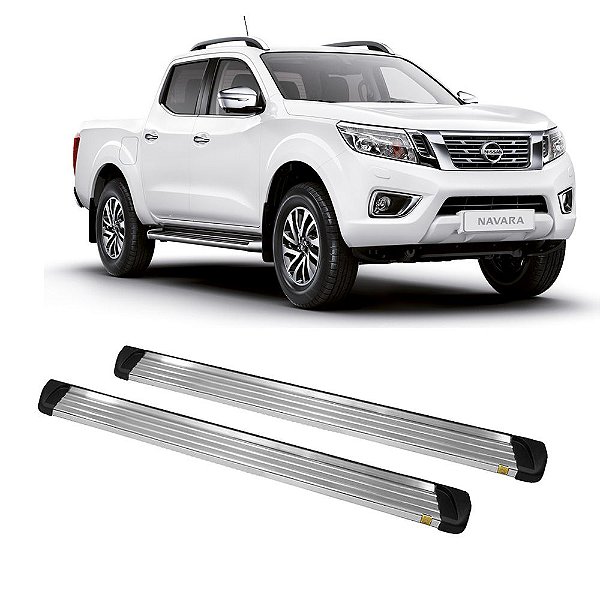 Estribo Frontier NP300 2019 2020 2021 2022 Alumínio Polido