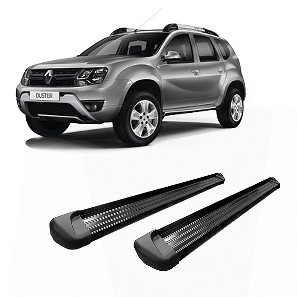 Estribo Duster 2016 2017 2018 2019 2020 2021 Alumínio Preto