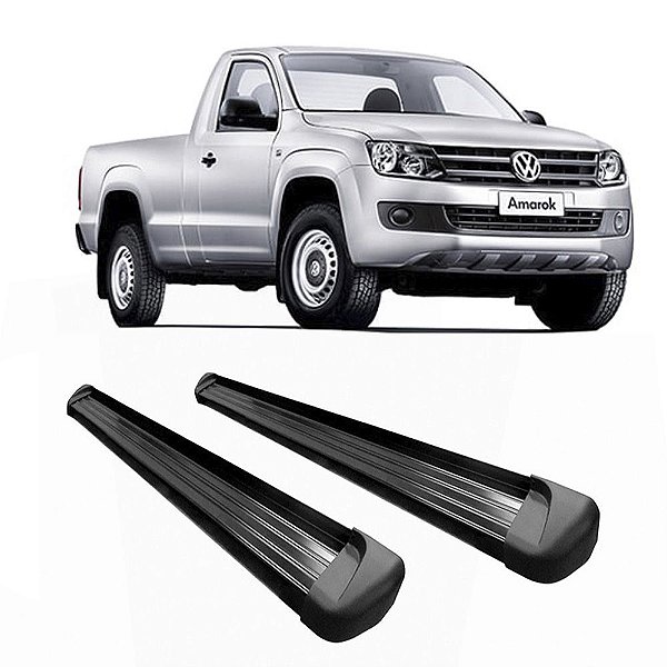 Estribo Amarok 2018 2019 2020 2021 2022 CS Alumínio Preto