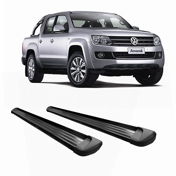 Estribo Amarok 2018 2019 2020 2021 2022 CD Alumínio Preto