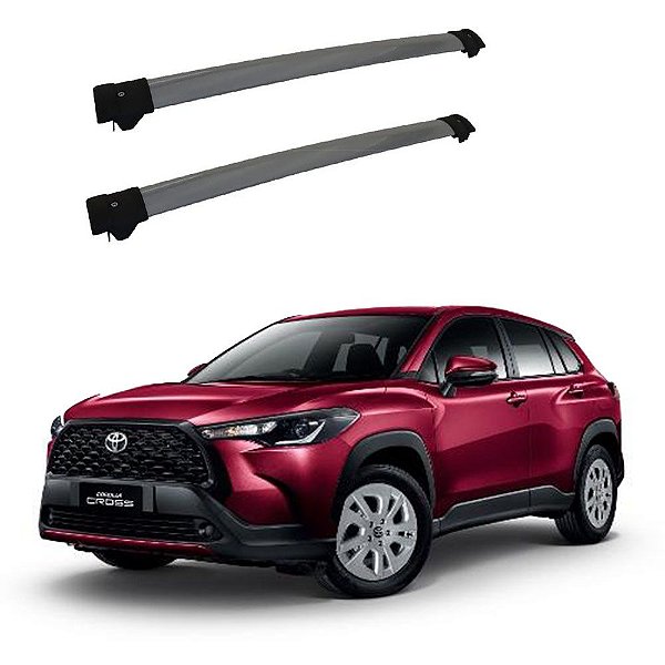 Travessa Rack Teto Corolla Cross 2021 2022 Prata
