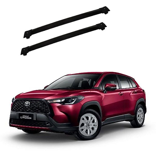 Travessa Rack Teto Corolla Cross 2021 2022 Preto