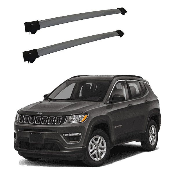 Travessa Rack Teto Compass 2007 2008 2009 2010 2011 Prata