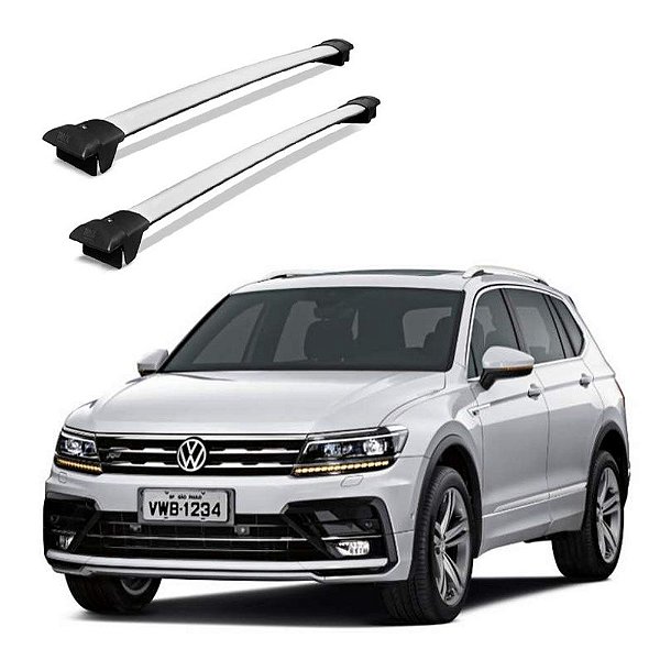 Travessa Rack Teto Tiguan 2018 2019 2020 2021 2022 Prata
