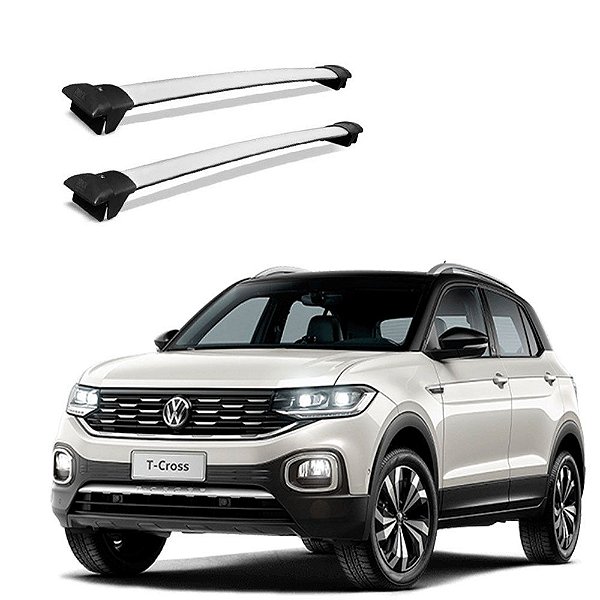 Travessa Rack Teto VW T Cross 2018 2019 2020 2021 Prata