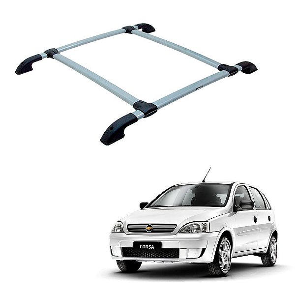 Bagageiro Corsa 2006 2007 2008 2009 2010 2011 Alumínio Prata