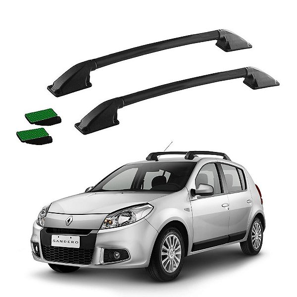 Rack Teto Longarina Sandero 2007 2008 2009 2010 Preto Colado