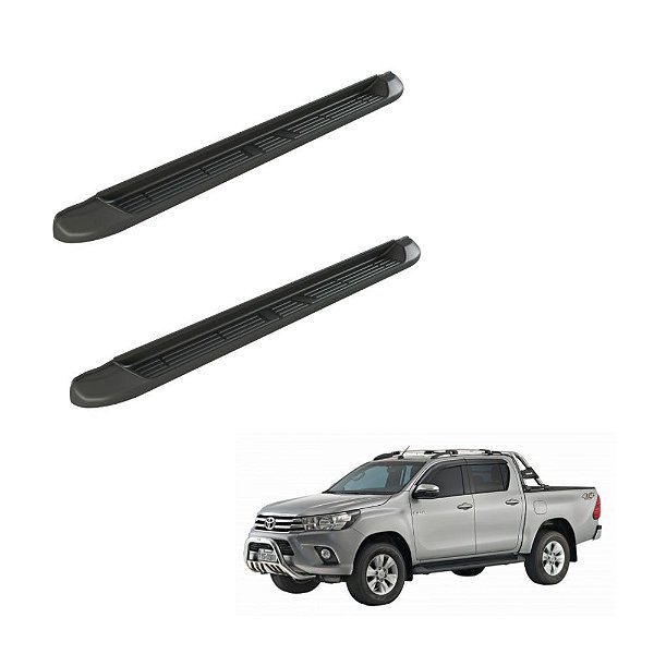Estribo Hilux 2020 2021 2022 Cabine Dupla Plástico Preto