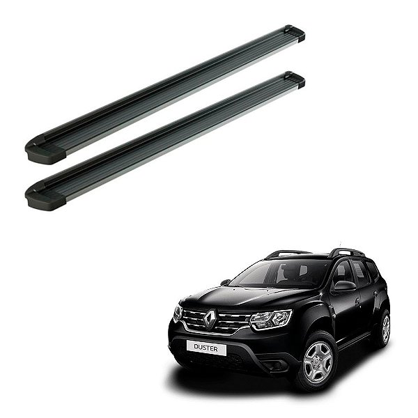 Estribo Duster 2012 2013 2014 2015 2016 Preto Frente Polida