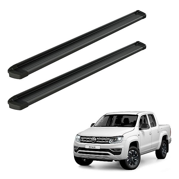 Estribo Amarok 2015 2016 2017 2018 2019 Cd Alumínio Preto