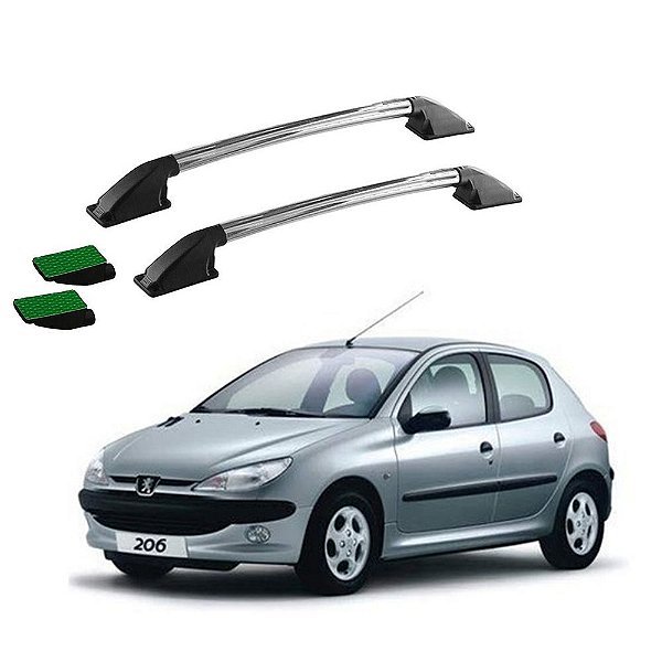 Rack Teto Longarina Peugeot 206 1998 1999 2000 Cromo Colado