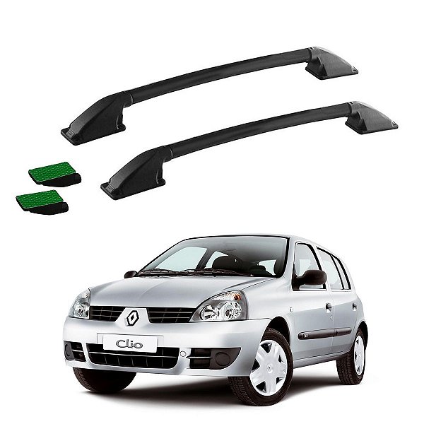 Rack Teto Longarina Clio 2003 2004 2005 2006 Preto Colado