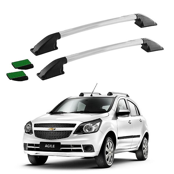 Rack Teto Longarina Agile 2013 2014 2015 2016 Prata Colado
