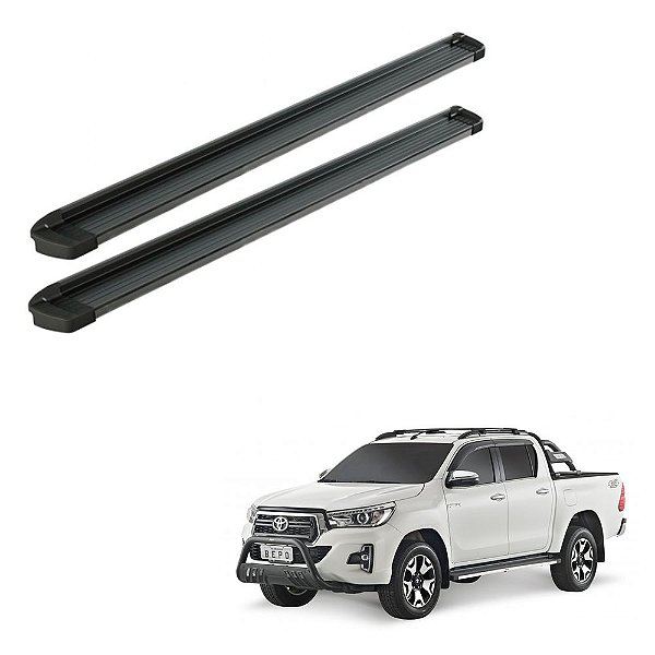 Estribo Hilux 2016 2017 2018 2019 2020 Cabine Dupla Preto