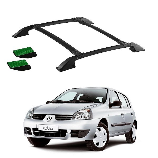Bagageiro Teto Clio 2004 2005 2006 2007 2008 Preto Colado