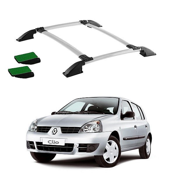 Bagageiro Teto Clio 2004 2005 2006 2007 2008 Prata Colado