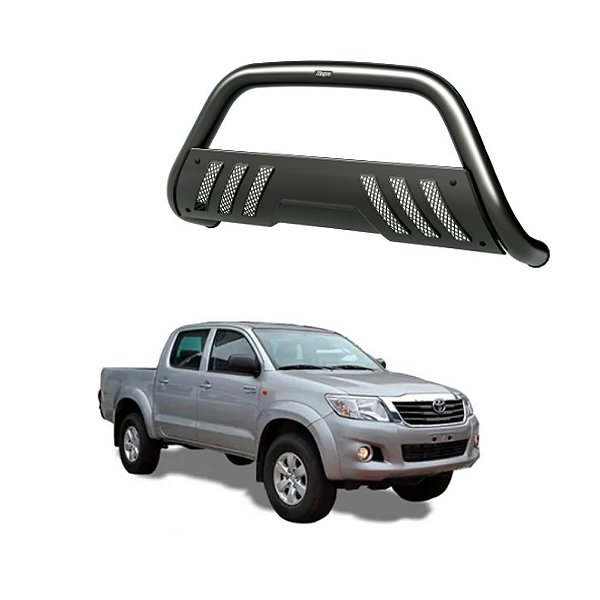 Quebra Mato Hilux 2011 2012 2013 2014 2015 Com Grade Preto