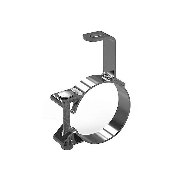 Abraçadeira Com Suporte Fixação Escada 4 Polegadas Cromado