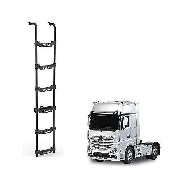 Escada Traseira Mb New Actros 2020 2021 2022 6 Degraus Preta