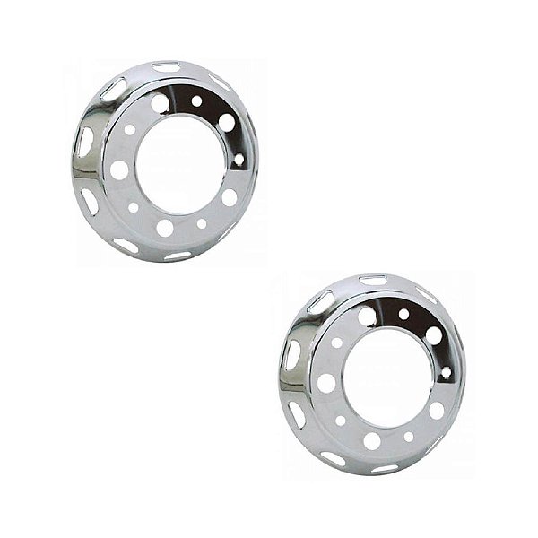 Kit Calota Dianteira Ford Americana Pneu S/ Câmara Aro 22,5