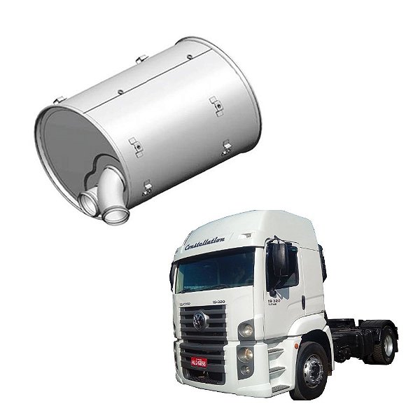 Silencioso Vw Constellation 19.320 2018 2019 - 3,5 Polegadas