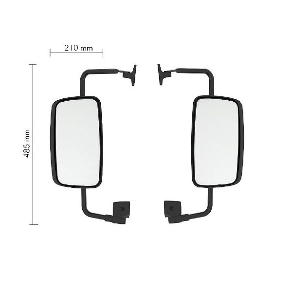 Espelho Retrovisor Mb Acello 715c / 815 / 915c Convexo - Par