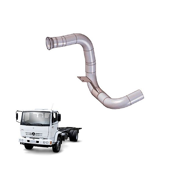 Tubo Saída Motor Mb 1718 Eletrônico Euro 3 - 3 Polegadas