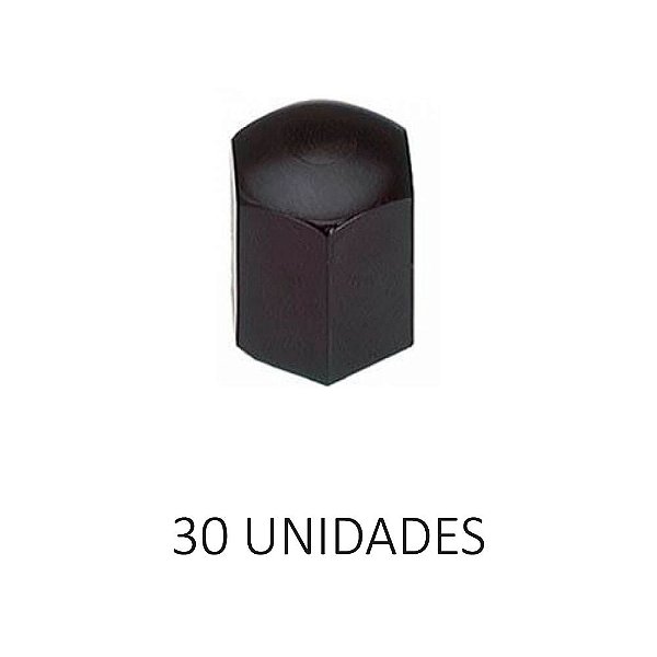 Porca Plástica Para Calota Universal - 30 Unidades