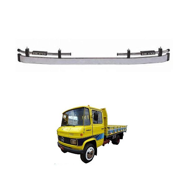 Para-Choque Mb 608d Argentino Simples Cromado