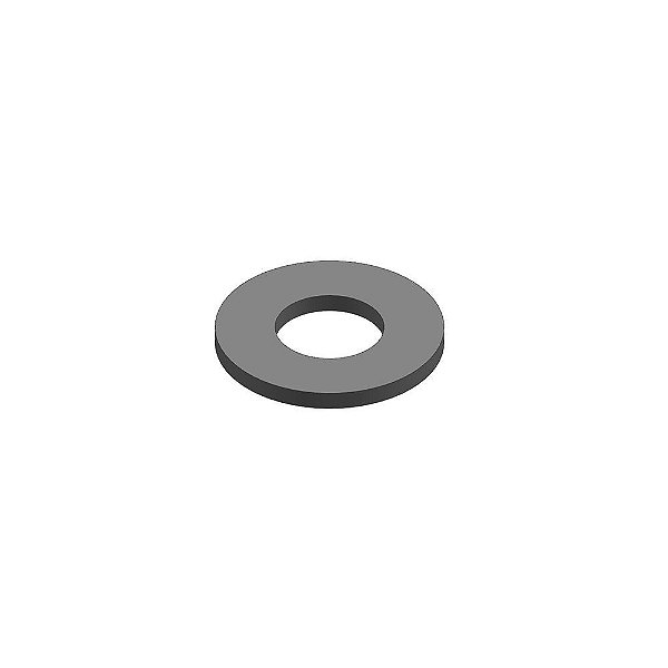 Arruela Lisa 3/8 Zincado Branco Carreta Universal - 100 Un