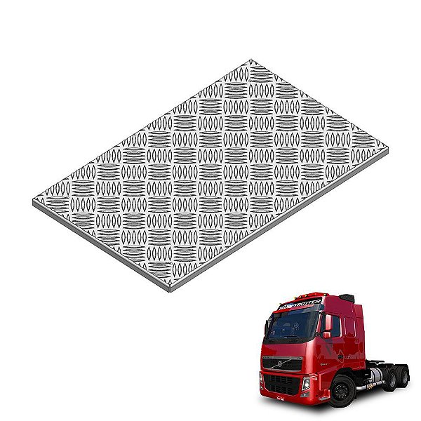 Protetor Caixa De Bateria Volvo Fh 2018 2019 2020 Aluminio
