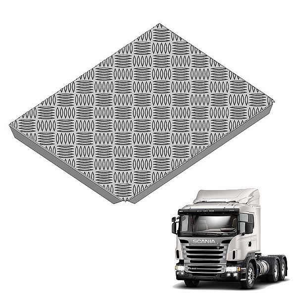Protetor Xadrez Tampa Bateria Scania Ntg 2019 Aluminio