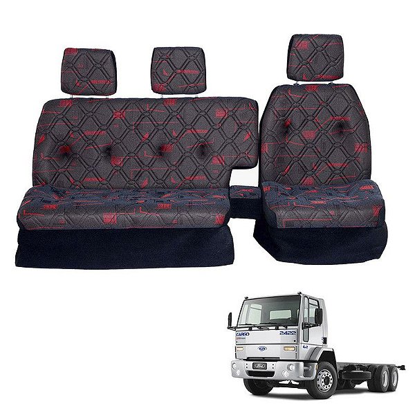 Sofá Cama Banco Completo Ford Cargo 1985 1986 1987 1988 Verm