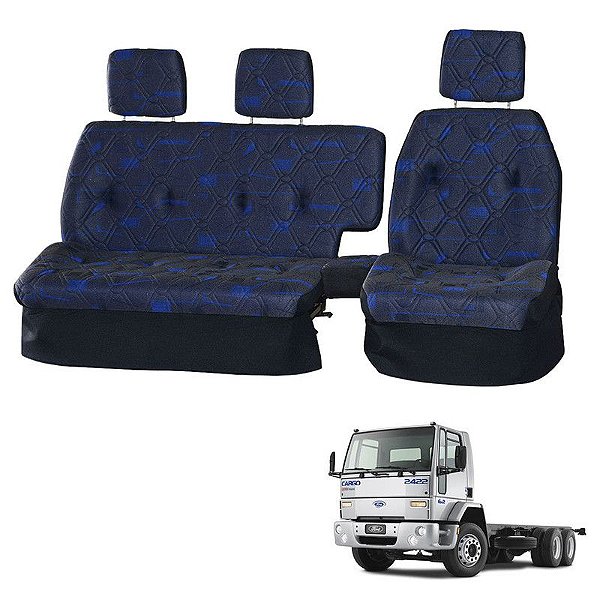 Sofá Cama Banco Completo Ford Cargo 1985 1986 1987 1988 Azul