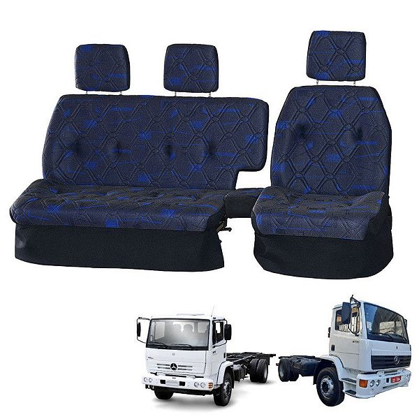 Sofá Cama Banco Completo Mercedes 1718 / 1723 Cara Chata Azu