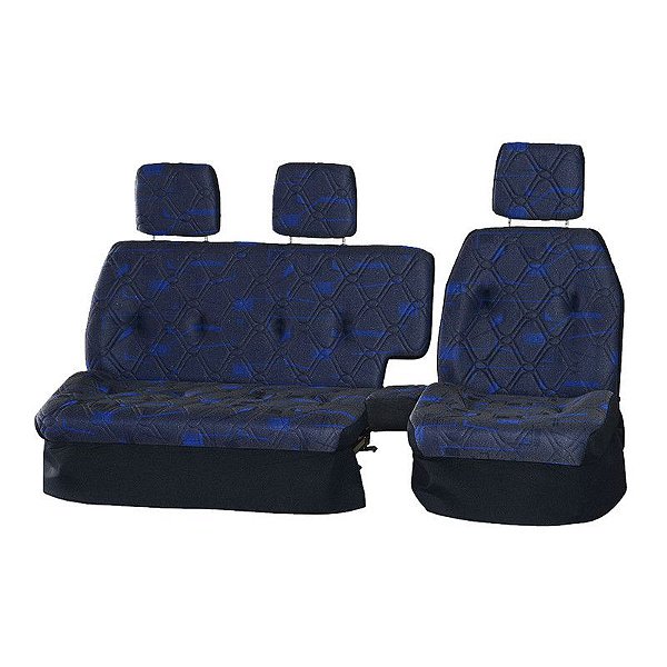 Sofá Cama Banco Completo Mercedes 1618 HPN Com Abertura Azul