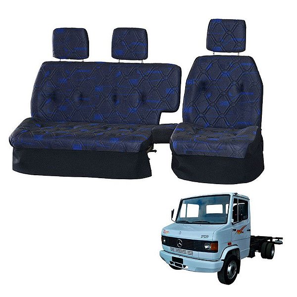 Sofá Cama Banco Completo Mercedes 710 / 912 / 914 Azul