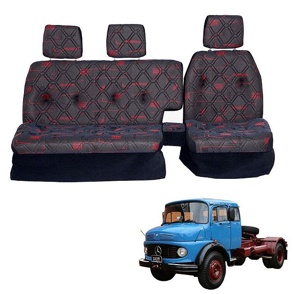 Sofá Cama Banco Completo Mercedes 1519 Vermelho