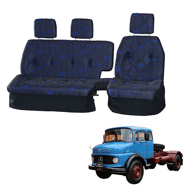 Sofá Cama Banco Completo Mercedes 1519 Azul