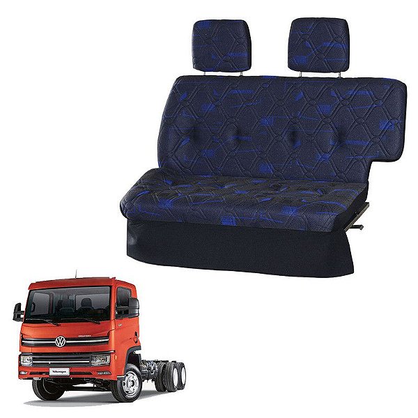 Sofá Cama Caminhão VW Delivery Euro 5 2018 Cab. Grande Azul