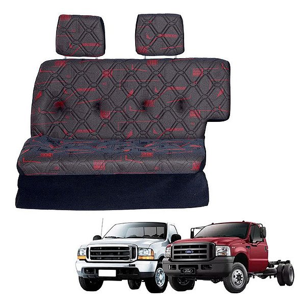 Sofá Cama Caminhonete F-250 /F-350 / F-4000 Moderna Vermelho