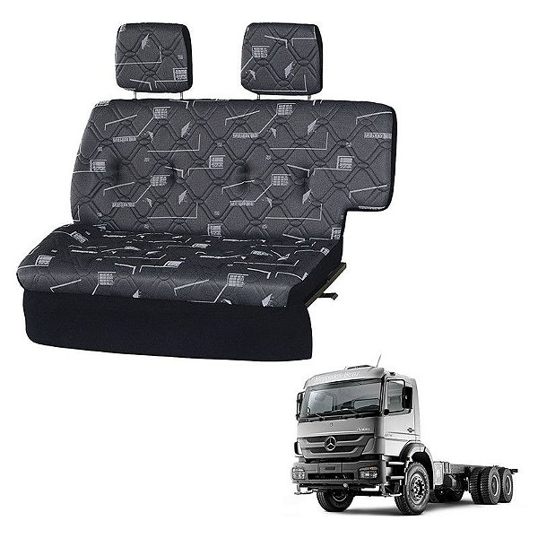 Sofá Cama Caminhão MB Axor 2831 Cabine Simples Cinza