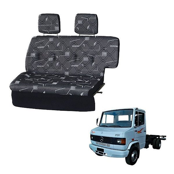 Sofá Cama Caminhão Mercedes 710 / 912 / 914 Cinza
