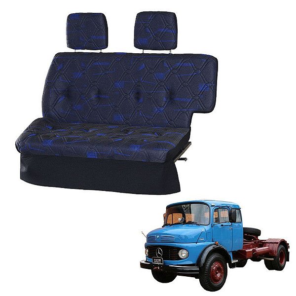 Sofá Cama Caminhão Mercedes 1519 Azul