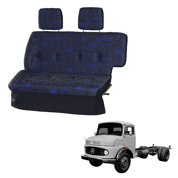 Sofá Cama Caminhão Mercedes 1113 / 1114 Azul