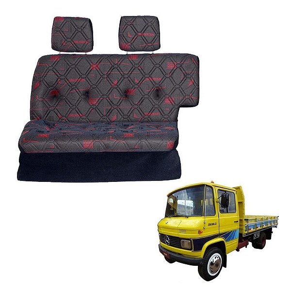 Sofá Cama Caminhão Mercedes 608D Vermelho