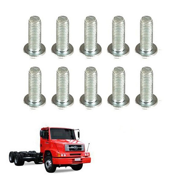 Parafuso Parachoque Mercedes Hpn Fixacao Zincado 10 Und.