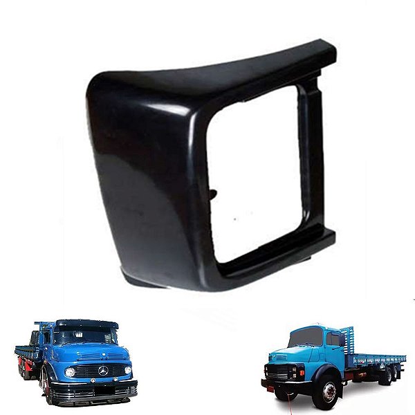 Moldura Farol Mercedes 1113 Abs Preto Lado Esquerdo