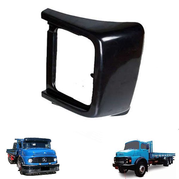 Moldura Farol Mercedes 1518 Abs Preto Lado Direito